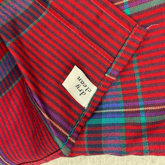 Pendleton Vintage Mens Sz M Plaid Button Down Shirt Red Blue - Picture 5 of 9